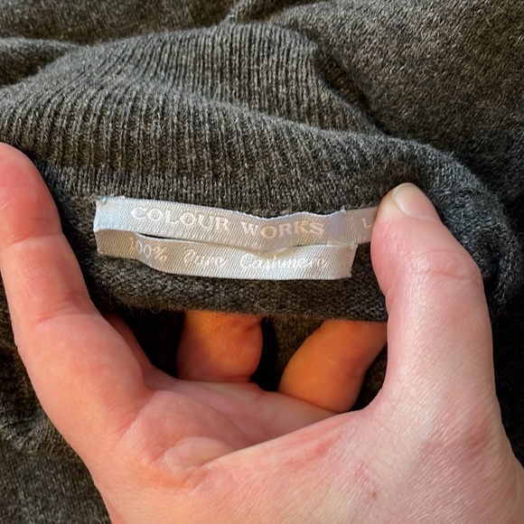 Colour Works Charcoal Grey Turtleneck Sweater Vest - Picture 5 of 6